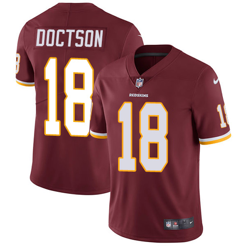 Nike Redskins #18 Josh Doctson Burgundy Red Team Color Youth Stitched NFL Vapor Untouchable Limited Jersey - Click Image to Close